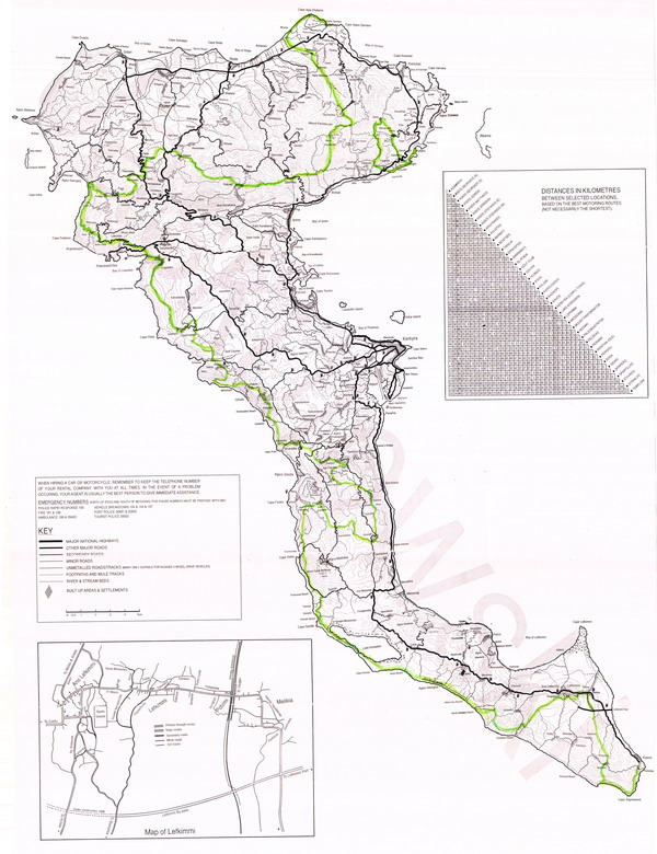 Corfu Trail map